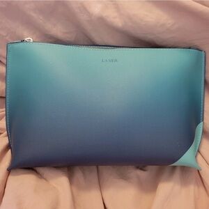 La Mer Blue and Green Ombré Large Cosmetics Bag